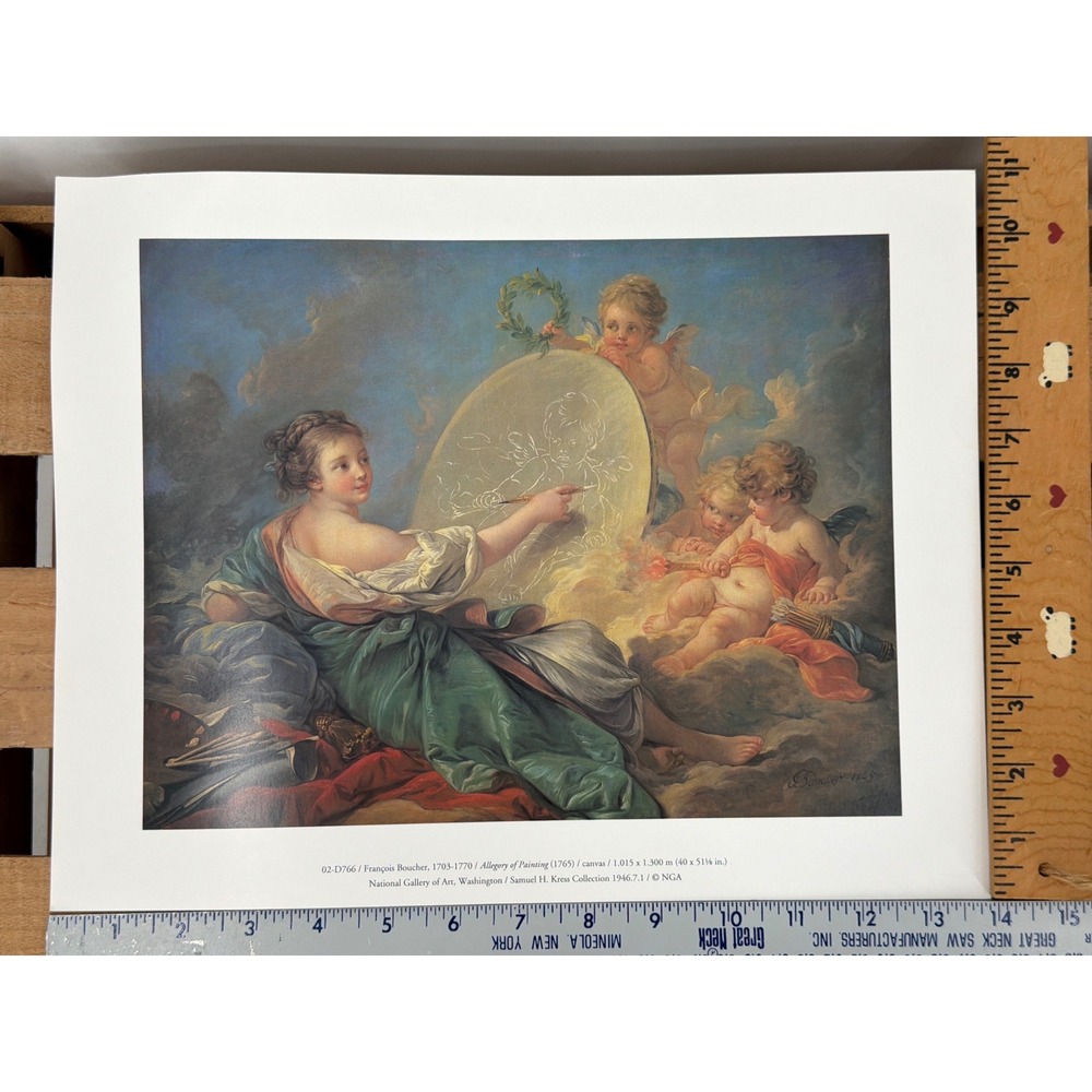 Francois Boucher Allegory of Painting 1765 Print National Gallery of Art‎ 11x14